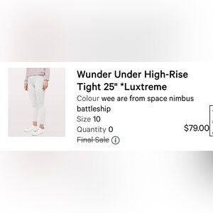 Lululemon Wunder Under High-Rise Tight 25” *Luxtreme